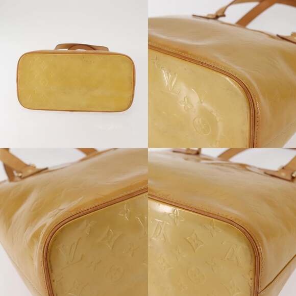 LOUIS VUITTON Monogram Vernis Houston Hand Bag Beige M91004 - Picture 10 of 12